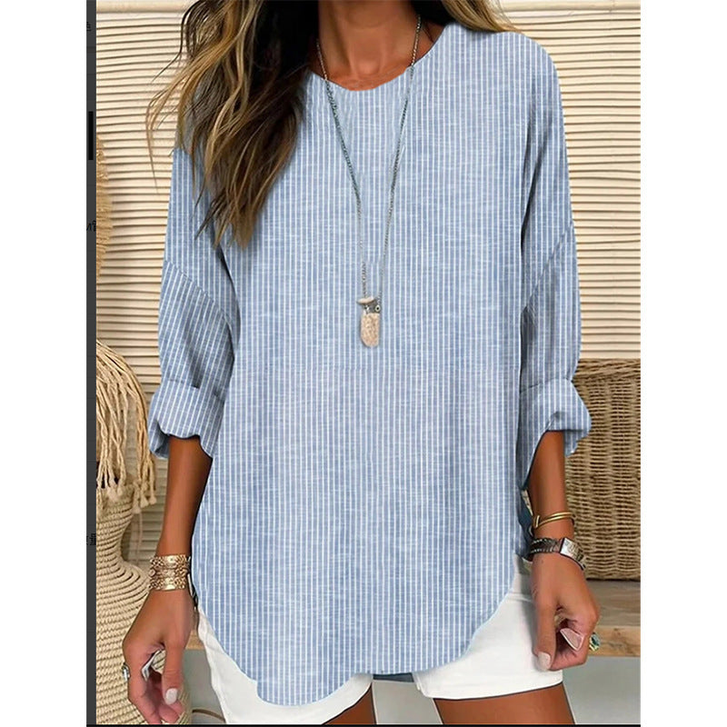 Women's casual striped shirt