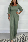 Solid color patchwork dress