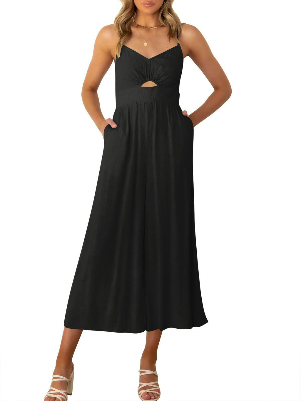 Solid color casual dress